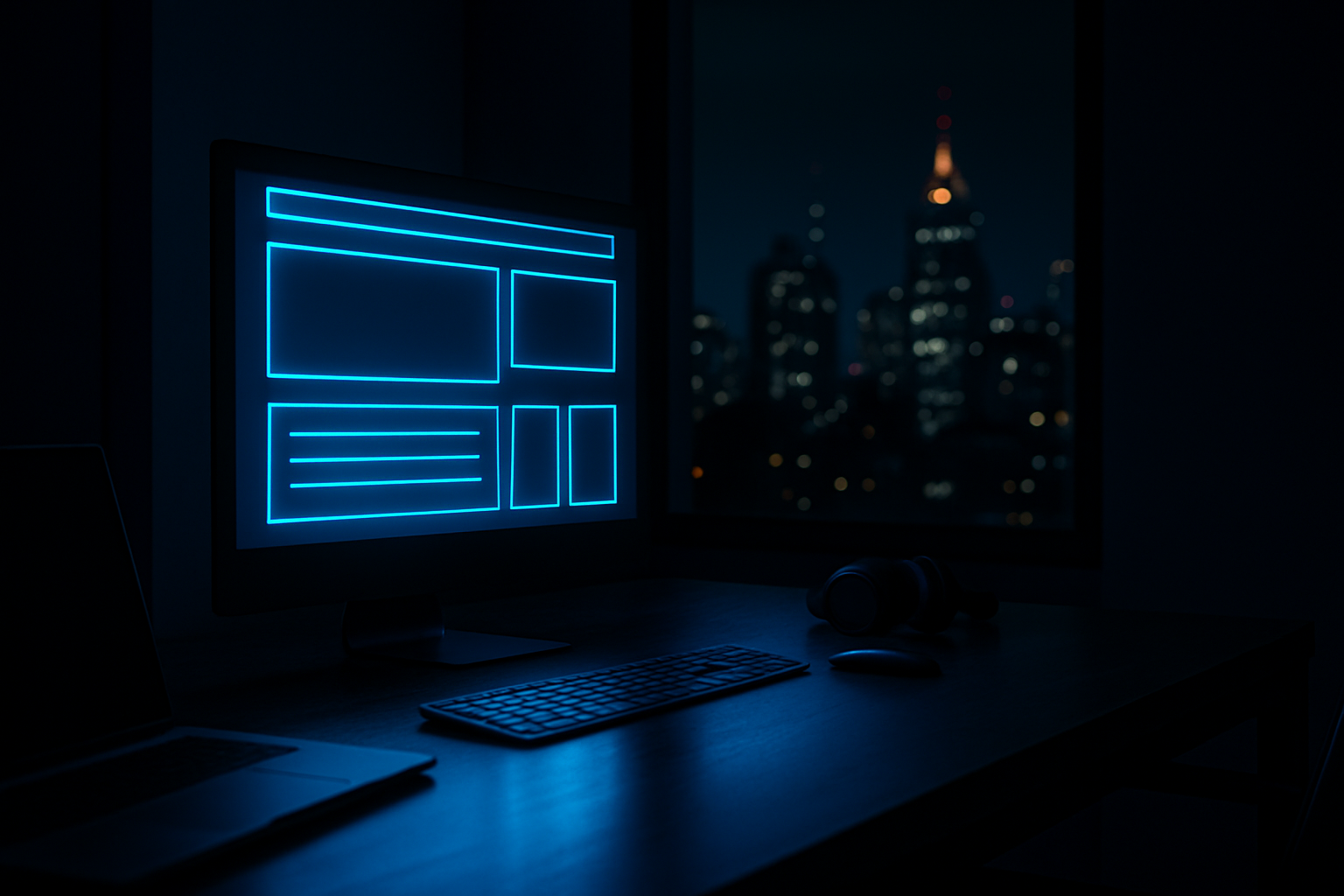 Designer e empreendedor revisando wireframe de site de alta conversão em São Paulo