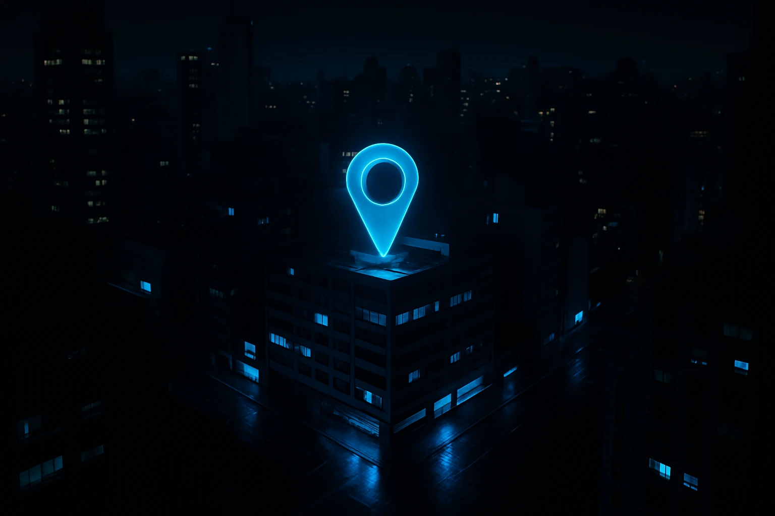 Empresário com smartphone mostrando Google Maps com ficha local