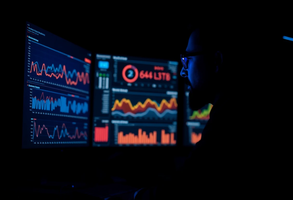 Profissional analisando relatórios do Google Analytics 4